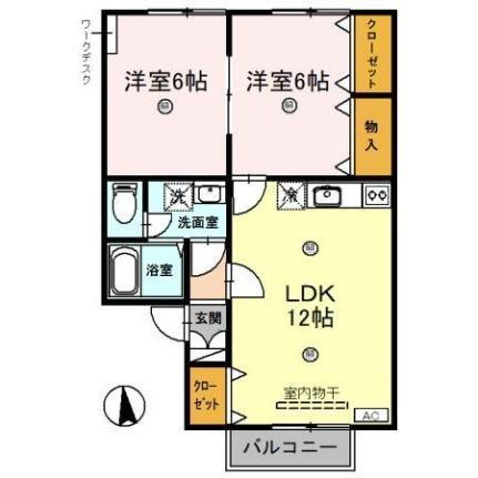 滋賀県米原市下多良3丁目 米原駅 2LDK アパート 賃貸物件詳細