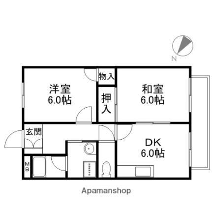 滋賀県近江八幡市鷹飼町 近江八幡駅 2DK アパート 賃貸物件詳細