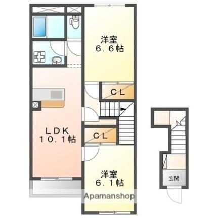 滋賀県守山市欲賀町 守山駅 2LDK アパート 賃貸物件詳細