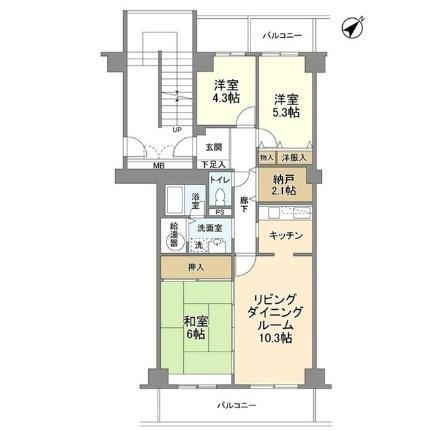 滋賀県守山市浮気町 守山駅 3LDK マンション 賃貸物件詳細