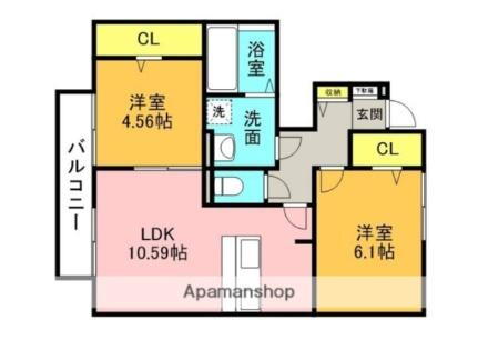 大阪府高槻市南平台3丁目 摂津富田駅 2LDK アパート 賃貸物件詳細