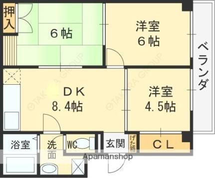 大阪府東大阪市高井田元町1丁目 ＪＲ河内永和駅 3K マンション 賃貸物件詳細