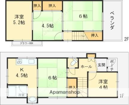 大阪府柏原市法善寺3丁目 法善寺駅 5K 一戸建て 賃貸物件詳細