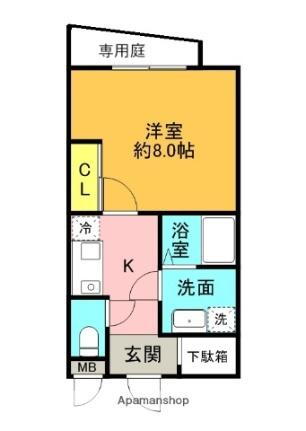 ボヌール津田駅前　Ｂ棟 1階 1K 賃貸物件詳細
