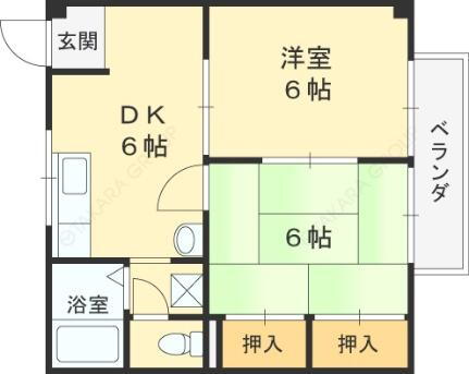 大阪府守口市寺方本通4丁目 門真南駅 2DK アパート 賃貸物件詳細