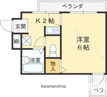 ツインツリー 6階 1K 賃貸物件詳細