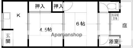 大阪府八尾市東山本町6丁目 河内山本駅 2K アパート 賃貸物件詳細