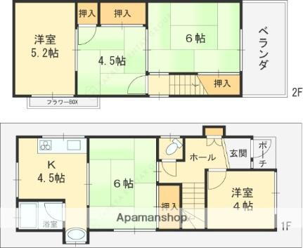 大阪府柏原市法善寺3丁目 法善寺駅 5K 一戸建て 賃貸物件詳細