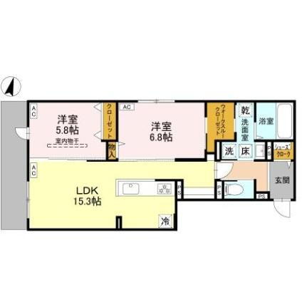 Ｄーｒｅｓｉｄｅｎｃｅ春日 1階 2LDK 賃貸物件詳細