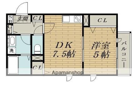 クレール塚本 3階 1DK 賃貸物件詳細