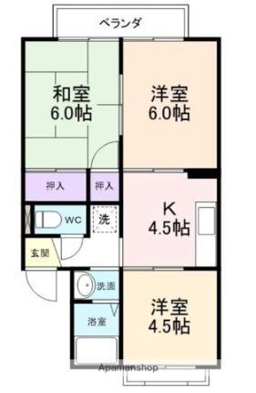 ヴェルデ阪南 2階 3K 賃貸物件詳細