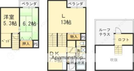 タウンハウス夙川 2階 2SLDK 賃貸物件詳細
