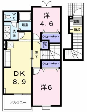鳥取県鳥取市吉成1丁目 鳥取駅 2DK アパート 賃貸物件詳細
