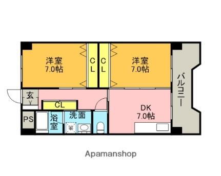 島根県松江市古志原4丁目 松江駅 2DK マンション 賃貸物件詳細