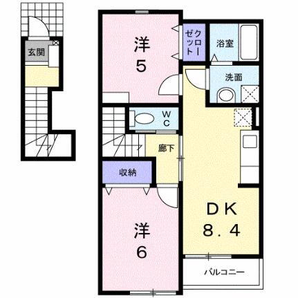 プリティハウスＹ３ 2階 2DK 賃貸物件詳細