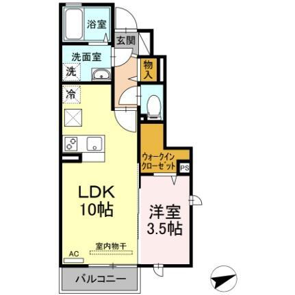 サウスフィールド 1階 1LDK 賃貸物件詳細