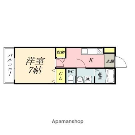 リシャール三野 2階 1K 賃貸物件詳細
