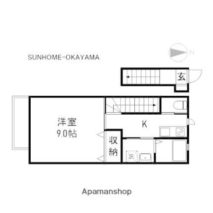 岡山県岡山市中区海吉 1K アパート 賃貸物件詳細