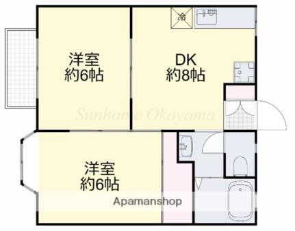 岡山県岡山市中区西川原 西川原駅 2DK アパート 賃貸物件詳細