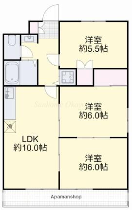 岡山県岡山市南区豊成1丁目 3LDK マンション 賃貸物件詳細