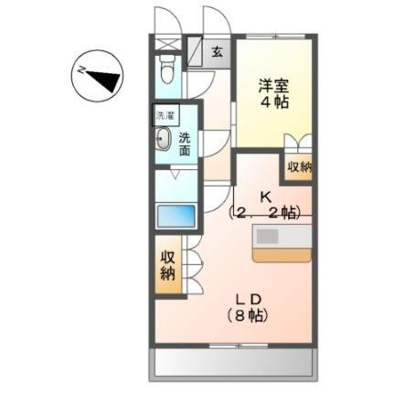 岡山県岡山市北区平野 庭瀬駅 1LDK アパート 賃貸物件詳細