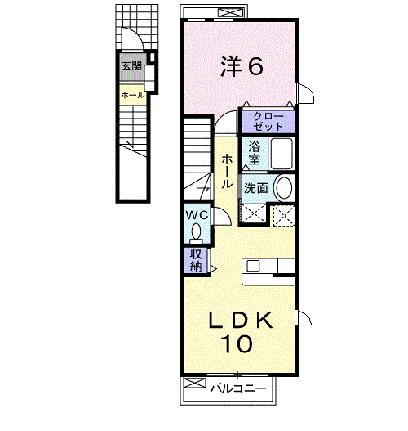 デフィ藤 2階 1LDK 賃貸物件詳細