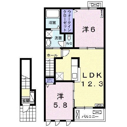 岡山県総社市真壁 総社駅 2LDK アパート 賃貸物件詳細