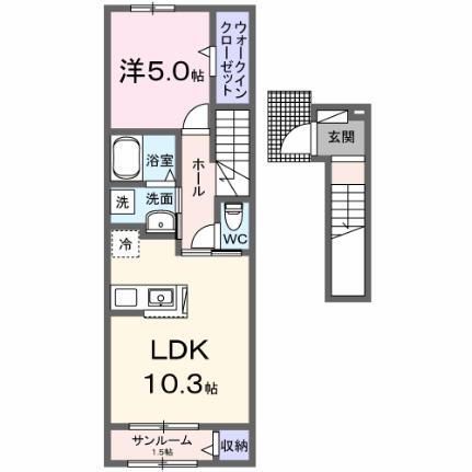 岡山県倉敷市神田3丁目 栄駅 1LDK アパート 賃貸物件詳細