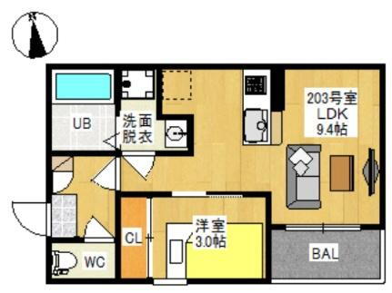 岡山県岡山市北区十日市中町 清輝橋駅 1LDK アパート 賃貸物件詳細