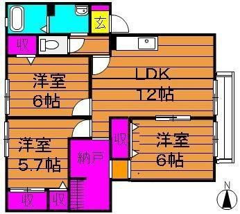 岡山県岡山市北区北長瀬表町2丁目 北長瀬駅 3LDK アパート 賃貸物件詳細