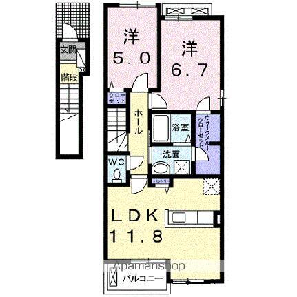 岡山県井原市笹賀町2丁目 いずえ駅 2LDK アパート 賃貸物件詳細