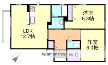 アネシス・アイ　Ａ棟 1階 2LDK 賃貸物件詳細