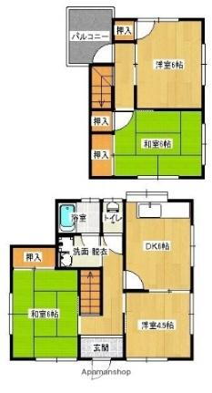 広島県福山市西深津町5丁目 福山駅 4DK 一戸建て 賃貸物件詳細