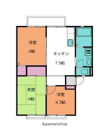 広島県福山市幕山台1丁目 大門駅 3DK アパート 賃貸物件詳細