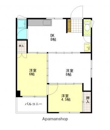 吉村建設ビル 4階 3DK 賃貸物件詳細