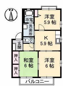 広島県広島市安芸区畑賀2丁目 安芸中野駅 3K アパート 賃貸物件詳細