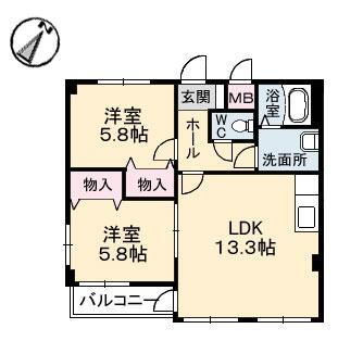 広島県安芸郡海田町南昭和町 海田市駅 2LDK マンション 賃貸物件詳細