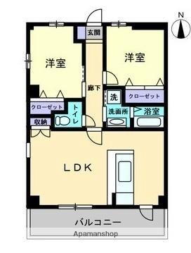 香川県高松市上福岡町 花園駅 2LDK アパート 賃貸物件詳細