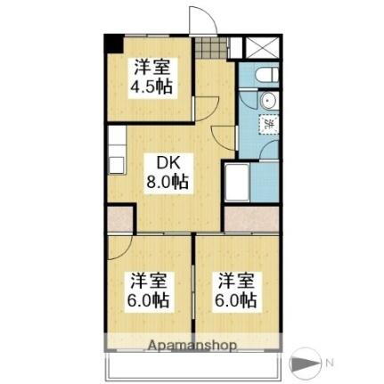 愛媛県松山市山越4丁目 本町六丁目駅 3DK マンション 賃貸物件詳細