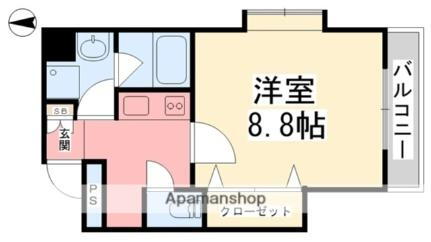 愛媛県松山市松前町2丁目 本町三丁目駅 1K マンション 賃貸物件詳細