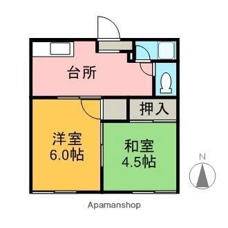 越智アパート 1階 2DK 賃貸物件詳細