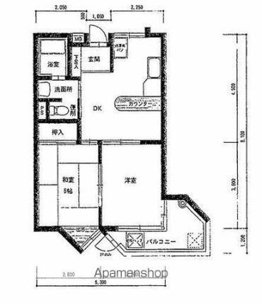 福岡県福岡市中央区輝国2丁目 六本松駅 2DK マンション 賃貸物件詳細