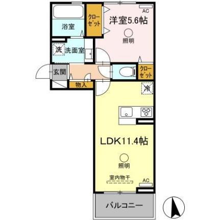 サニーフラット松江 3階 1LDK 賃貸物件詳細