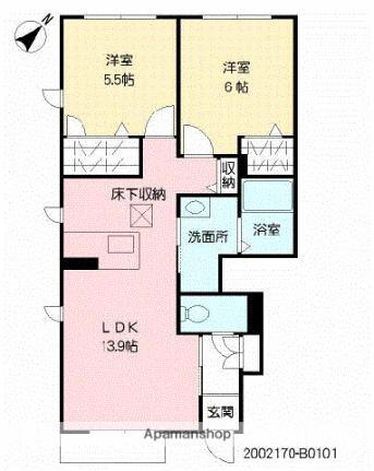 ドナートＩ 1階 2LDK 賃貸物件詳細
