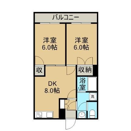 ザ・ビューヒルズＩＩ 3階 2DK 賃貸物件詳細