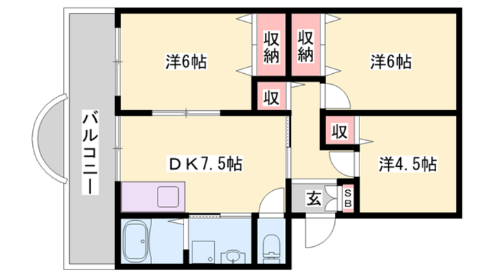 兵庫県姫路市大津区天満 山陽天満駅 3DK マンション 賃貸物件詳細