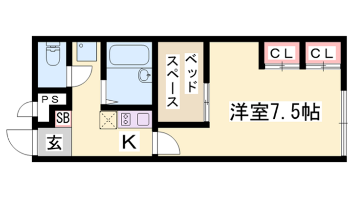 兵庫県加古川市野口町良野 加古川駅 1K アパート 賃貸物件詳細