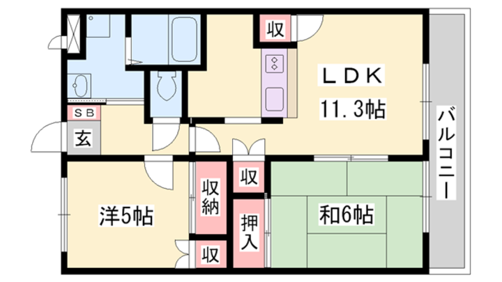 兵庫県姫路市飾磨区加茂東 飾磨駅 2LDK アパート 賃貸物件詳細