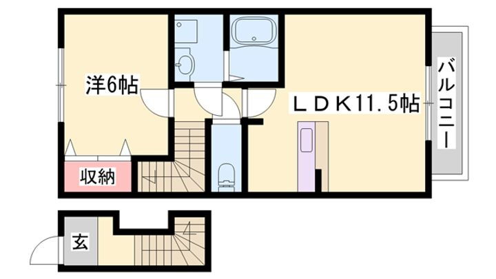 兵庫県姫路市勝原区熊見 はりま勝原駅 1LDK アパート 賃貸物件詳細