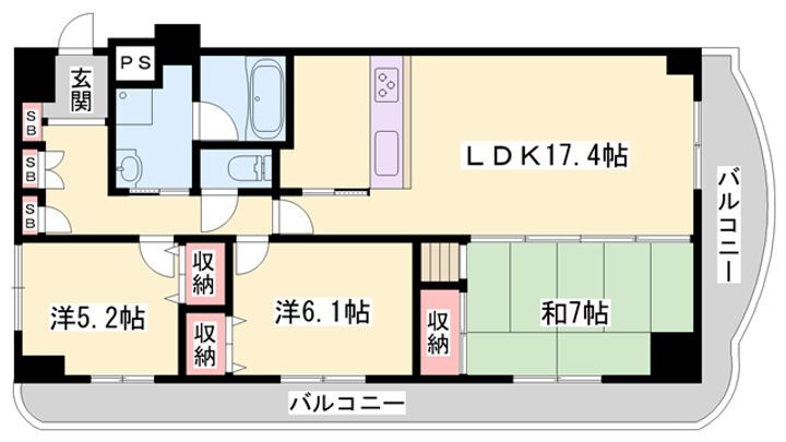 兵庫県姫路市手柄 賃貸マンション